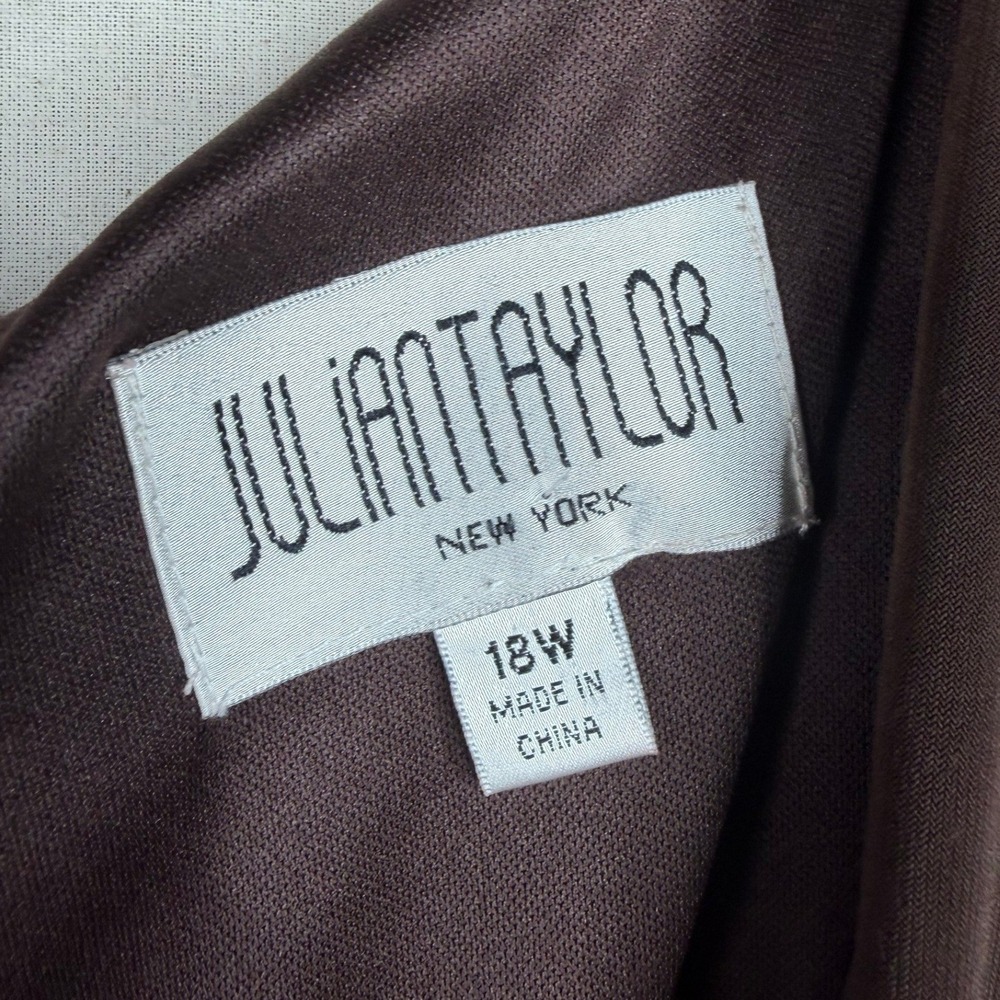 New Julian Taylor‎ Sleeveless Dress size 18W Brown - Picture 2 of 6